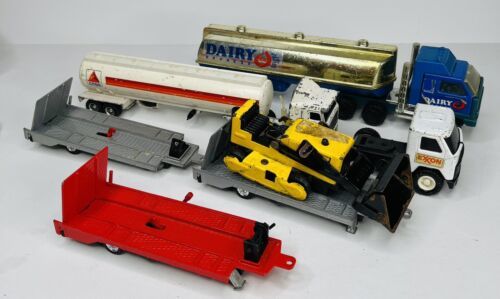 Vintage Semi Truck Trailer Diecast Lot Buddy L, ERTL, Tonka &amp; Unbranded - $22.00