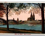 View from Deutz Cologne on the Rhine Germany UNP DB Postcard U24 - $4.90