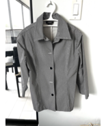 PURE AMICI Black/White Shirt Jacket M Excellent - $415.44 MXN