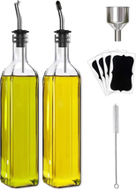 Olive Oil Dispenser Bottle, 2 Pcs Glass Olive Oil Dispenser and Vinegar Dispense - £11.66 GBP