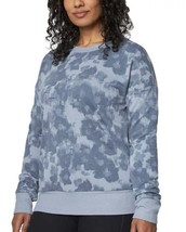 MONDETTA Womens Size Large Blue Printed Pullover Sweatshirt NWT - £9.97 GBP