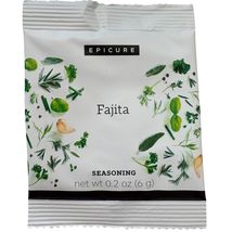 Epicure Fajita Seasoning 0.2 Oz (6g) Single Pack With Fresh Herb Design - $4.80