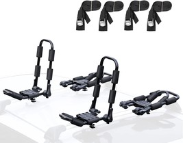 Leader Accessories Folding Kayak Rack 4 Pcs/Set J Bar Car Roof Rack For Canoe - $168.99