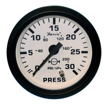 Faria Euro White 2&quot; Water Pressure Gauge (30 PSI) [12903] - £48.53 GBP