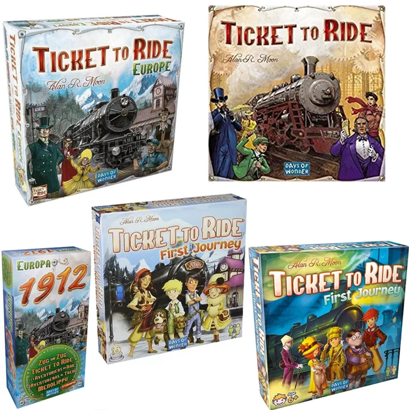 Ticket To Ride Series Euro First Journey Board Games Dobble Multiplayer Friends - $24.98+