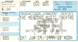 Ozzfest Ticket Stub June 19 1999 Hartford Connecticut - $24.74