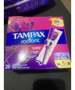 Tampax Radiant R L Regular ￼Light Absorbency Wrapper Tampons Unsecented ... - $7.59