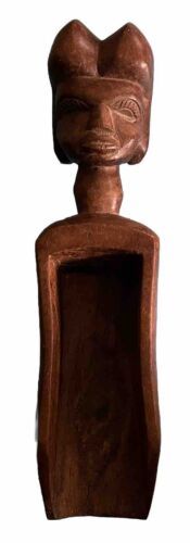 Antique Ethnic  Tribal African Indonesian Grain Rice Scoop Wooden Hand C... - $25.22