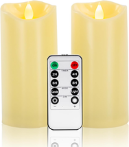XINBFGRE Flickering Flameless Candle Battery Operated Candle LED Pillar Candles  - £17.99 GBP