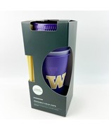 NEW Starbucks University of Washington Huskies Reusable 5 Cold Cups Stra... - $34.27 CAD