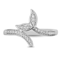Enchanted Disney Fine Jewelry Ariel Ring, 0.16CT Diamond Mermaid Engagement Ring - £69.69 GBP