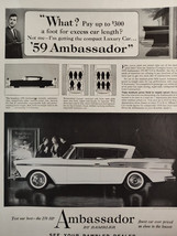 1959 Holiday Original Art Ad Advertisement 59 AMBASSADOR by RAMBLER Automobile - £8.33 GBP