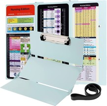 Nursing Clipboard Foldable 3 Layers W Quick Access Nursing Cheat Sheet Mint NEW - £18.66 GBP