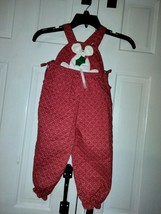 Vtg Christmas Mouse Baby Girls Romper Coveralls No Top   Sz 2t - £32.85 GBP