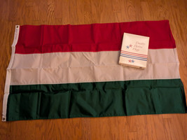 Hungary National Dura-Lite Nylon Flag 3 x 5 ft Brass Eyelet Dettra Box NEW - $52.46