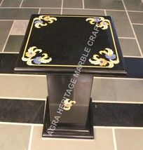 24&quot; Black Buy Online Marble Table Top With Stand Marquetry Design E773 - £1,785.30 GBP