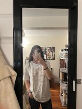 MENS MEDIUM Nike Swoosh Abstract White Cotton T-Shirt - $163.69 MXN