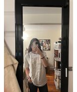 MENS MEDIUM Nike Swoosh Abstract White Cotton T-Shirt - $12.42 CAD