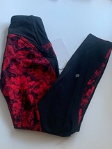 New With Tag Lululemon Train Times Fast Pace 7/8 PANT~4~ Carminetrue Red Black - £63.83 GBP