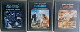 3 Atari 2600 Game Cartridges: Asteroids,Defender &amp; Combat - £6.31 GBP