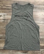 Lululemon Womens XL Gray Positivity Athletic Tank Top Sleeveless Shirt - £17.18 GBP