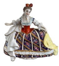 Antique 1765 - 1778 Hoechst Porcelain Madame De Pompadour Figurine - £930.96 GBP