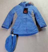 Gerry 3In1 Puffer Jacket Youth Size 5/6 Periwinkle Long Sleeve Hooded Fu... - $22.01