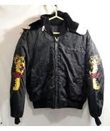 Vtg KOREA Sukajan Men&#39;s Jacket BLACK US size Large Dragon Embroidered 19... - £39.33 GBP