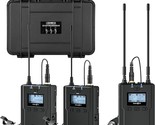 Wireless Lavalier Microphone, Comica CVM-WM200A 96-Channel UHF Wireless ... - $461.99