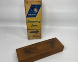 Vintage Norton Bear Sharpening Stone FINE INDIA OILSTONE 6&quot;x2&quot;x1&quot; MB6 - $15.90