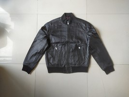 D.A.R.K Men&#39;s Leather Bomber Jacket $199 WORLDWIDE SHIPPING FAT 0212 - $118.80