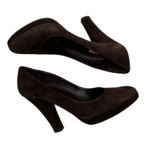 Michael Kors Collection Size 7 Pumps Heels Brown Suede Platform Designer... - $37.36