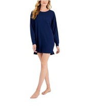 Jenni Intimates Sleepshirt Womens Large Navy Supersoft Nightgown Long Sl... - £11.04 GBP