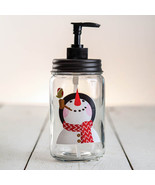 Snowman Mason Jar soap dispenser - $41.01 CAD