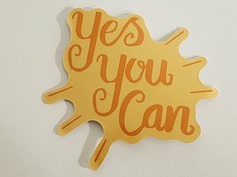 Yes You Can Multicolor Motivational Beautiful Sticker Decal Gift Embellishment - £1.80 GBP
