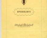 Hotel Bristol im Grunewald Menu Berlin Germany 1950 - $31.77