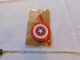 Captain America Luggage Tag Red White Blue Travel Name ID Holder Rubber/... - $15.43