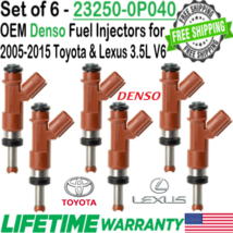 Genuine Denso x6 Fuel Injectors for 2005-2015 Toyota &amp; Lexus 3.5L V6 23250-0P040 - £97.42 GBP