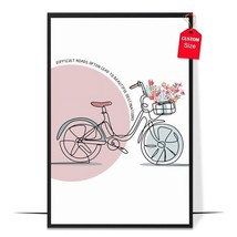 Difficult Roads Cycle Poster Mental Health Poster Positive Inspirational Quote P - £12.75 GBP