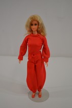 Live Action Barbie Blonde Hair Doll 1971 w/ Red Jumpsuit Outfit Mattel #1152 - £87.18 GBP