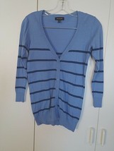 The Limited Ladies Ls Lightweight Cardigan Striped Blue SWEATER-S-NWOT-LIGHT - £4.77 GBP