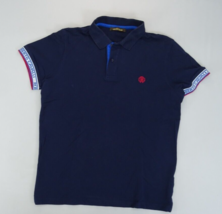 Roberto Cavalli Slim Fit Polo Shirt Men&#39;s Size L Blue Embroidered Logo P... - £17.89 GBP