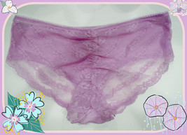 M  XL Soft Orchid Victorias Secret Ruched FULL Back Lace Stretch Hiphugger Panty - £9.82 GBP