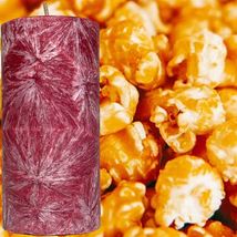 Caramel Popcorn Scented Palm Wax Pillar Candle - £19.95 GBP+