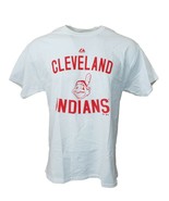 Cleveland Indians Majestic Men&#39;s MLB Baseball S/S White T-Shirt - £4.29 GBP