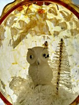 Snow Owl Christmas Ornament Holiday Time Hanging Tree Decor Snowy Globe ... - £8.69 GBP