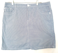 Croft &amp; Barrow Skort Womens Size 16 Blue and White Pinstripes Cotton - Spandex - £12.70 GBP