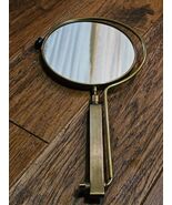 Vintage Mid Century Brass &amp; Metal French Adjustable Table Mirror - $44.54