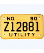 1990 United States North Dakota Utility Special License Plate Z12881 - $20.35 CAD