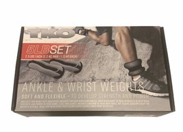 TKO Men Gray Soft Neoprene Ankle &amp; Wrist Weights 5 Lb Set Two 2.5 LB Res... - $22.75